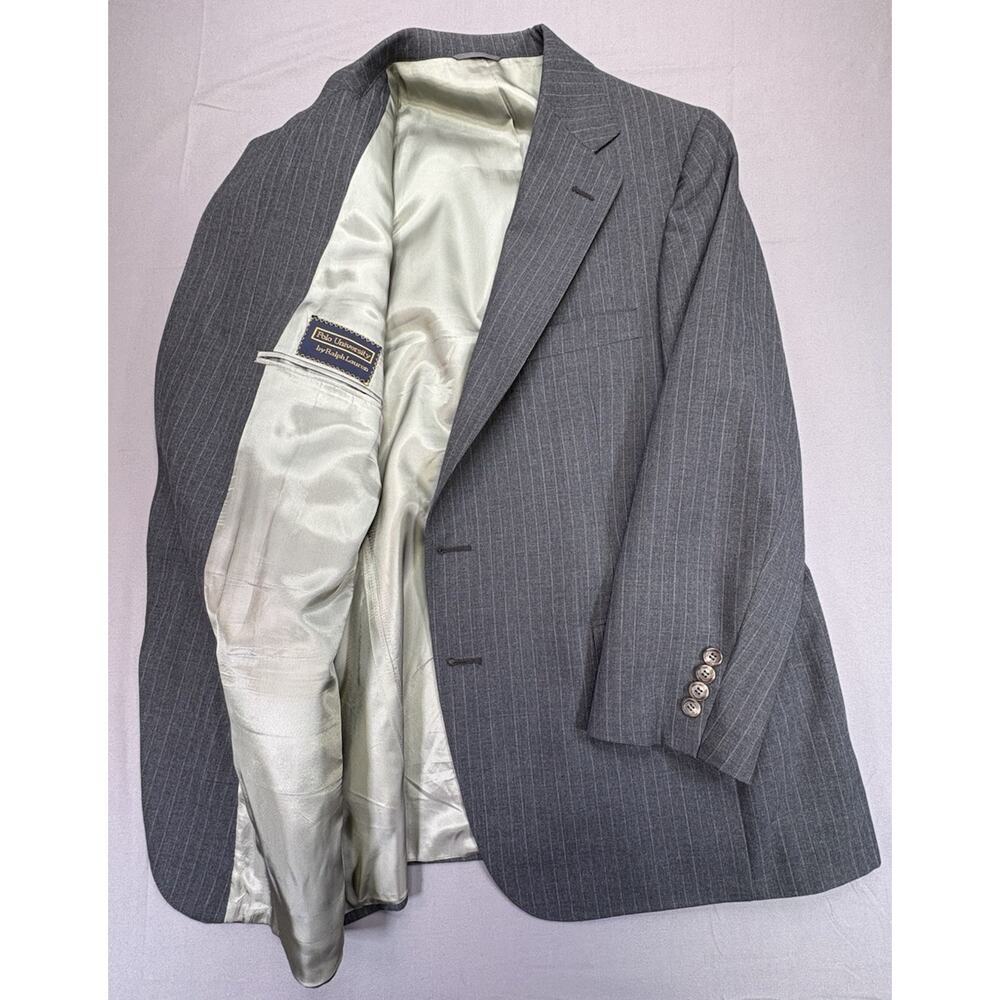 Vintage Polo University Club Ralph Lauren Pinstripe Blazer Men’s 38R Union Made - Picture 3 of 12
